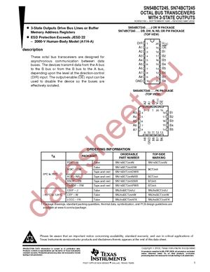 SN74BCT245DWE4 datasheet  